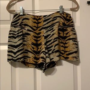 Tiger print shorts